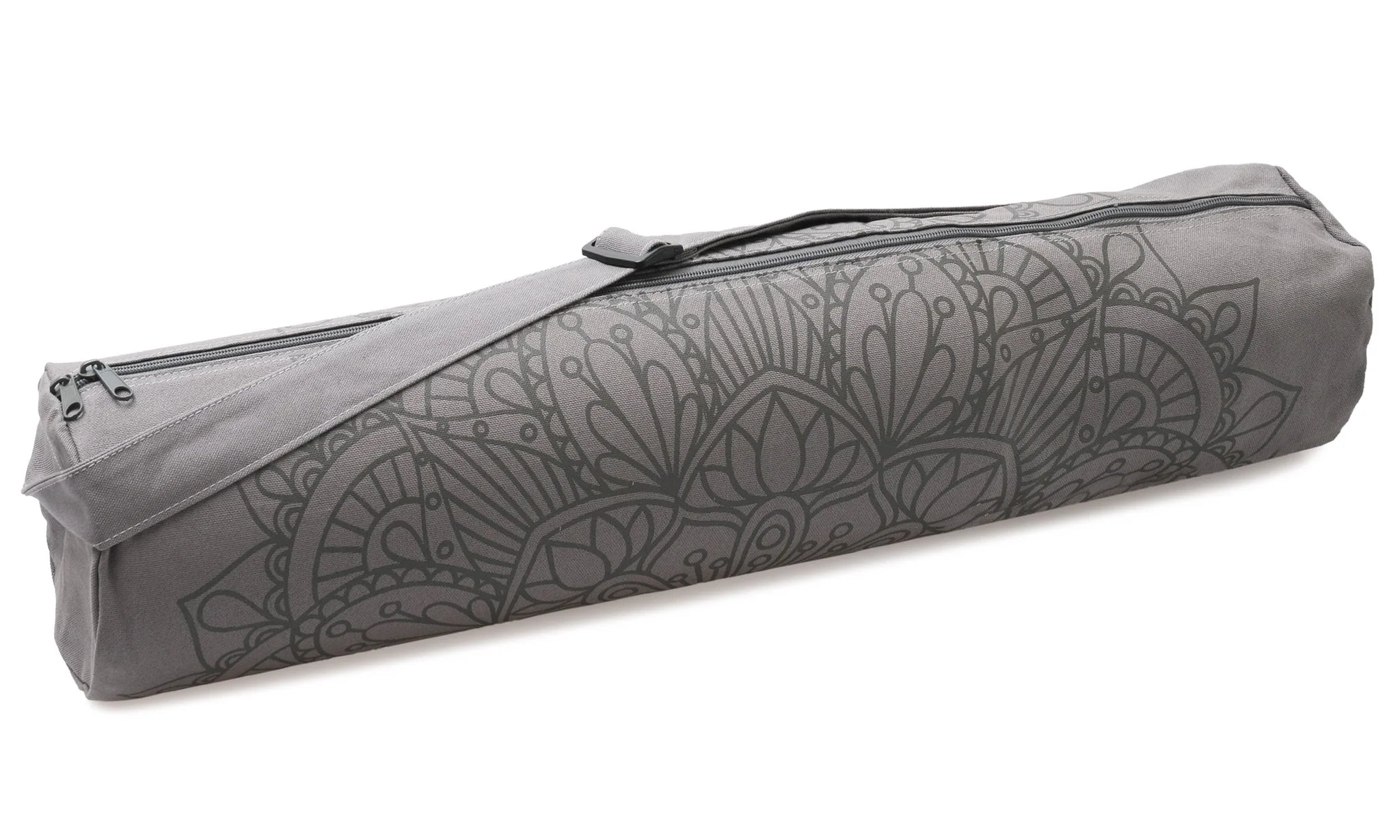 Yogistar- Τσάντα για στρώμα γιόγκα 'Basic' cotton - Lotus Mandala - graphit Διαστάσεις: 65 x 14 cm - mykarma.gr
