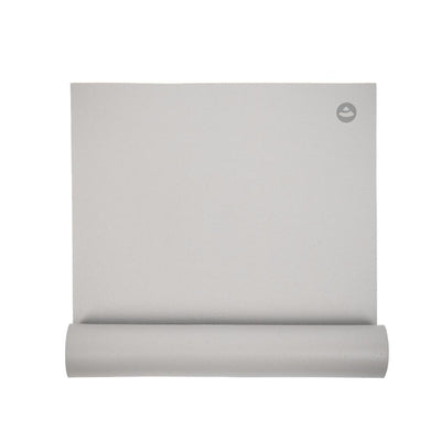 Bodhi στρώμα γιόγκα Premium Rishikesh PVC με δύο ελαστικούς ιμάντες - silver gray  183 x 60 cm, 4.5 mm