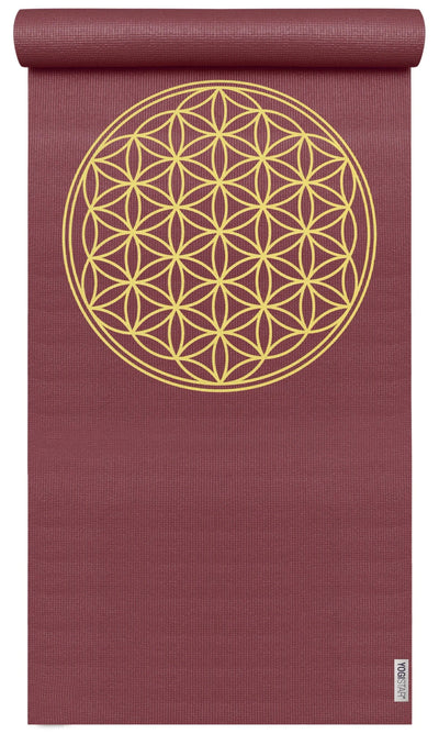 Yogistar - Στρώμα γιόγκα 'Basic Flower of Life' (Bordeaux) Διαστάσεις: 183 εκ x 61 εκ x 4 mm Βάρος: 1,1 kg - mykarma.gr