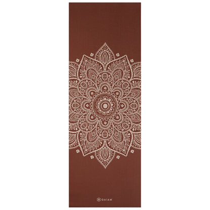 Gaiam Premium Στρώμα Yoga Rust Sundial Flower Διαστάσεις: Μήκος: 173 εκ Πλάτος: 61 εκ Πάχος: 5 mm - mykarma.gr