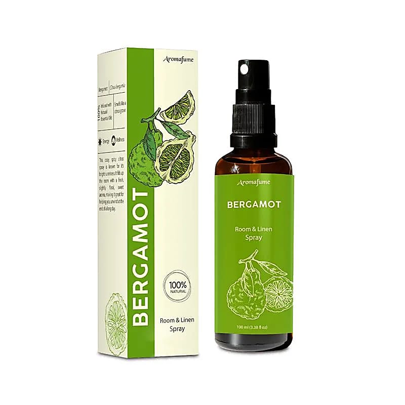 Room & Linen Spray - Φυσικό Σπρέι δωματίου “Bergamot” για καθαρισμό χώρου - καθαρισμός αύρας - με Αιθέριο Έλαιο Περγαμόντο 100 ml