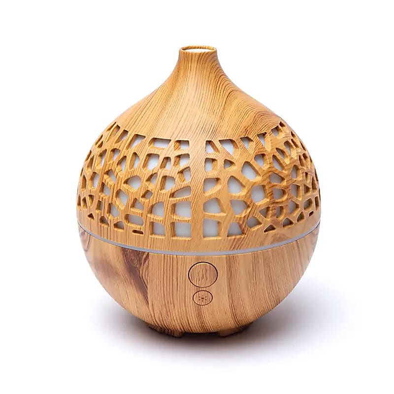 Ultrasonic aroma diffuser “Deco Round”-διαχυτής αρώματος για Αιθέριο έλαιο - καλώδιο USB & Led Περιεκτικότητα: 180ml Μέγεθος: 14.5x12.4x12.4 cm - mykarma.gr