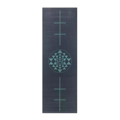 Bodhi στρώμα γιόγκα Leela με Yantra/Alignment - midnight blue  183 x 60 cm, 4.5 mm - mykarma.gr