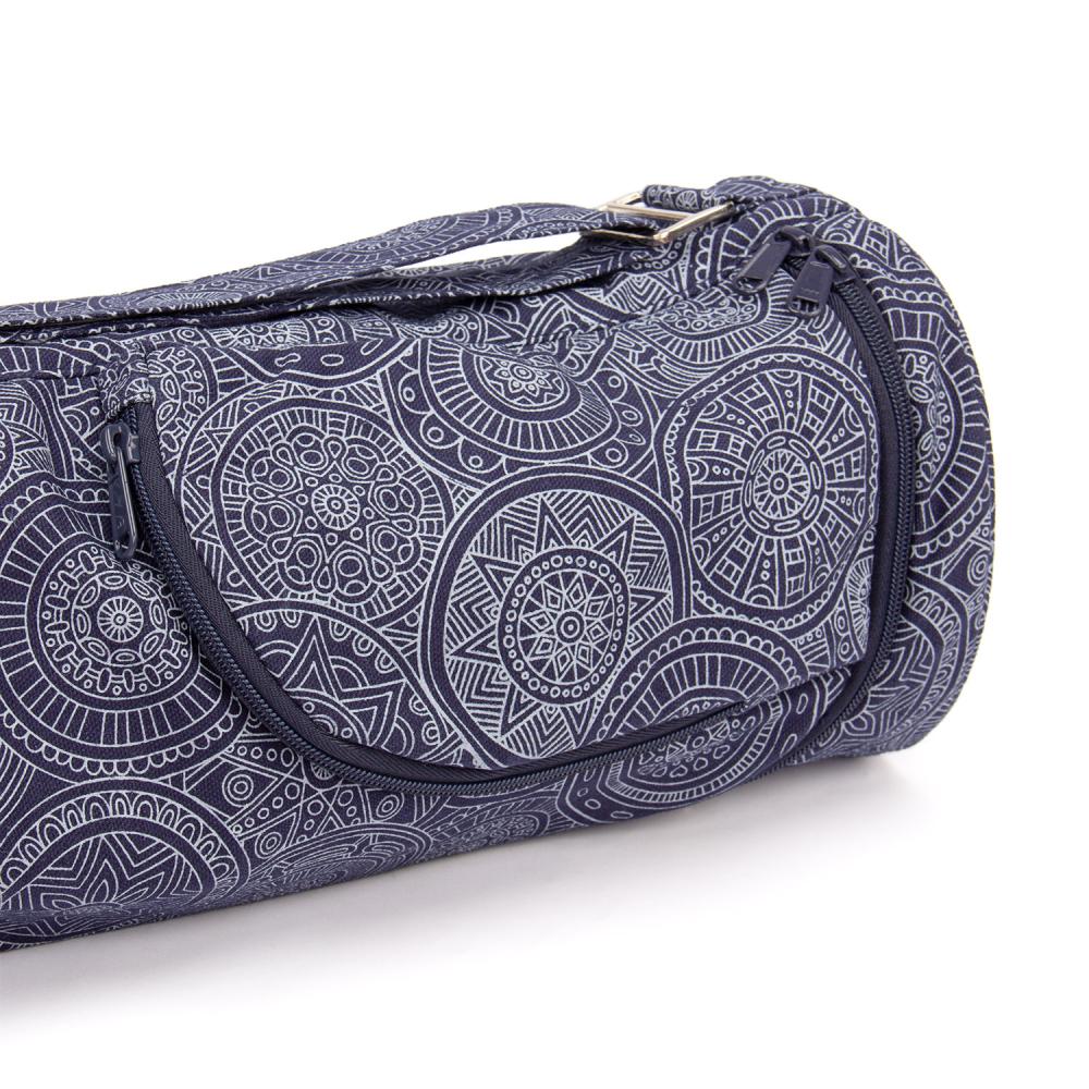 Bodhi Yoga Asana Mat Bag Maharaja - Τσάντα Μεταφοράς για στρώμα - βαμβάκι - Mandala Dark Blue  Διαστάσεις: 80 cm - mykarma.gr