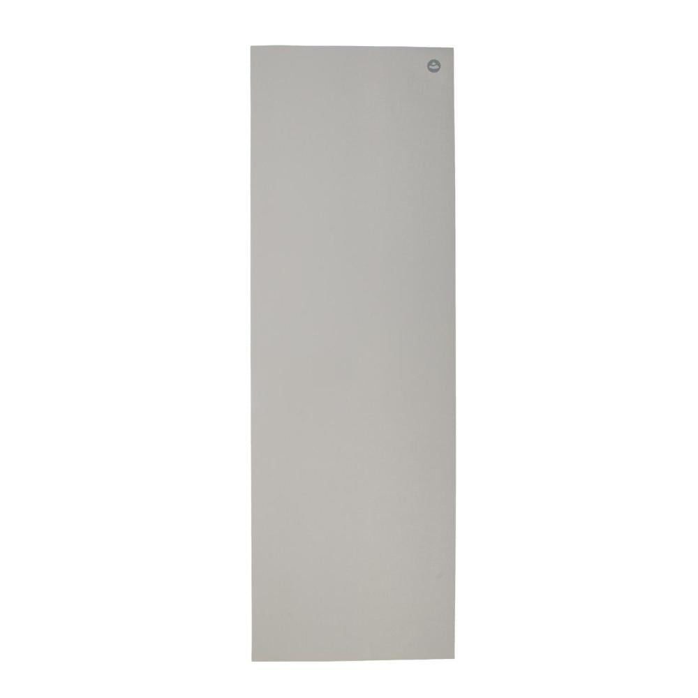 Bodhi στρώμα γιόγκα Premium Rishikesh PVC με δύο ελαστικούς ιμάντες - silver gray  183 x 60 cm, 4.5 mm