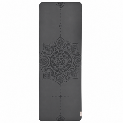 Yogistar - Στρώμα γιόγκα 'Ultra Grip' Art Collection από φυσικό Καουτσούκ με εξαιρετικό κράτημα - graphite - spiralignment Διαστάσεις: 183 εκ x 66 εκ x 5 mm Βάρος: 2,8 kg