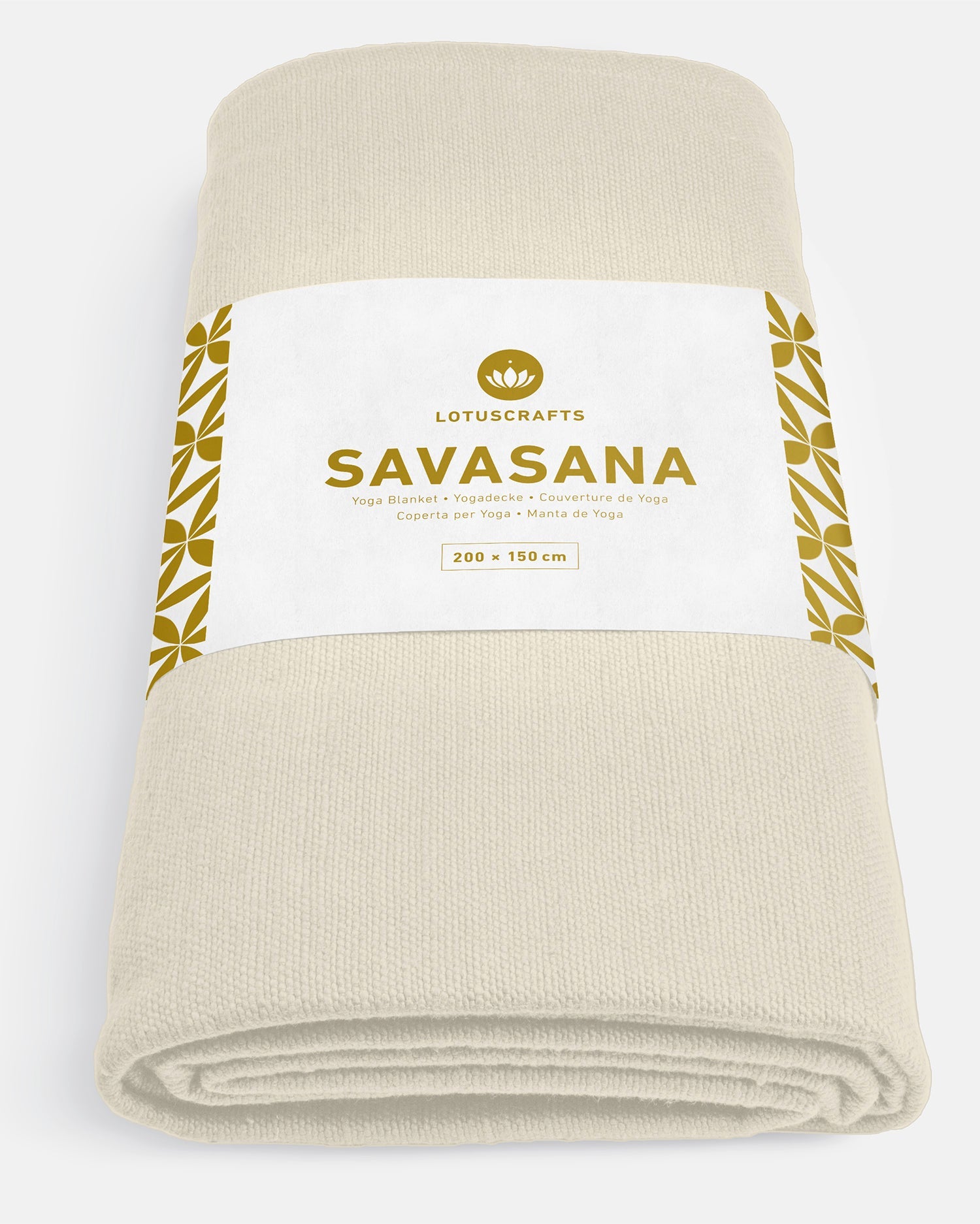Lotuscrafts - Κουβέρτα Yoga Savasana - Nature - 100% βαμβάκι (οργανικό) Διαστάσεις: 200 x 150 cm - mykarma.gr