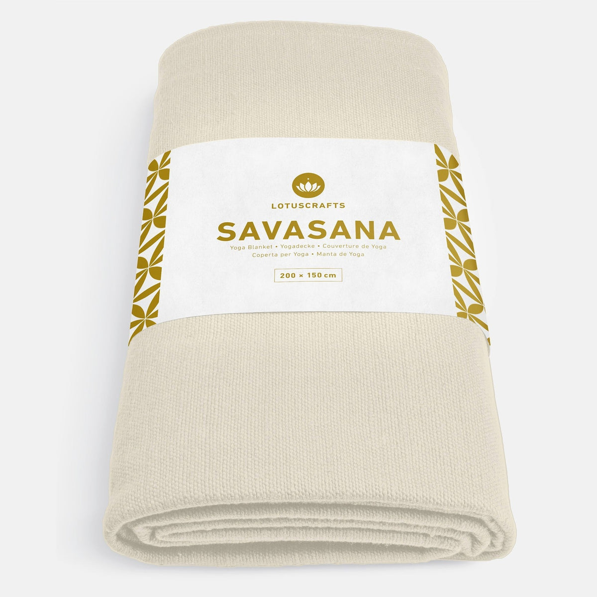 Lotuscrafts - Κουβέρτα Yoga Savasana - Nature - 100% βαμβάκι (οργανικό) Διαστάσεις: 200 x 150 cm - mykarma.gr