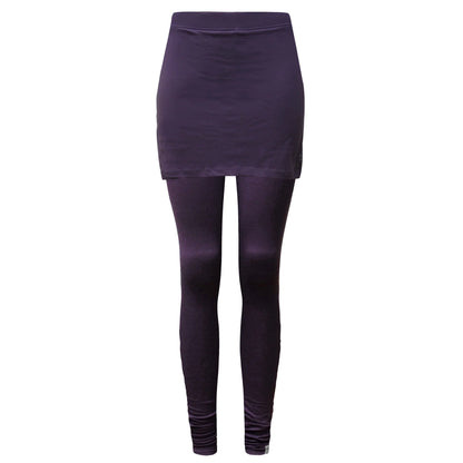 Yogistar - Γιόγκα Κολάν με Φούστα Yoga Leggings with Skirt απο Οργανικό Βαμβάκι - elderberry - Medium - mykarma.gr