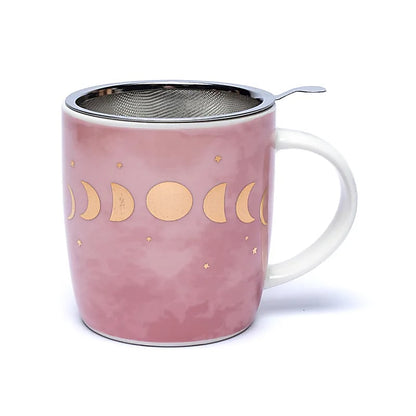 Ενα υπέροχο δώρο! Tea Infuser-Κούπα “Moon Phases” Υλικό: Πορσελάνη Περιεκτικότητα: 400ml - mykarma.gr