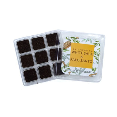 Αρωματικό Κάρβουνο Incense Bricks Λευκό Φασκόμηλο & Palo Santo για καυστήρα Aromafume - 9 Θυμιάματα/Τούβλα Βάρος: 40 g - mykarma.gr