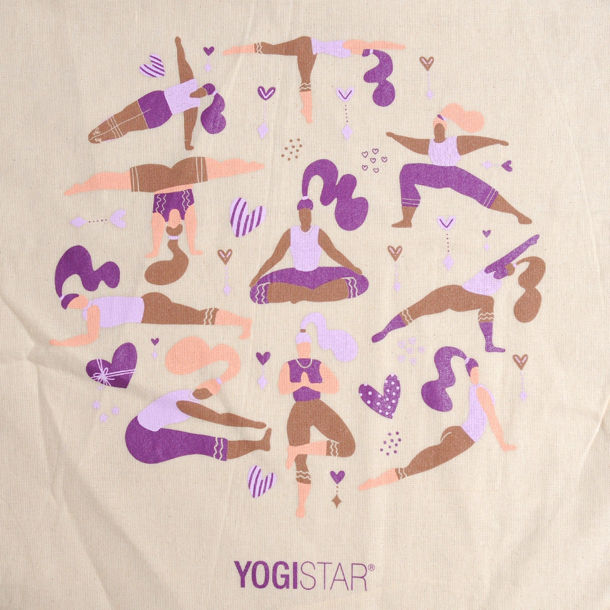 Yogistar Τσάντα πλάτης - τσάντα για γυμναστήριο Yoginis - 100% Βαμβάκι Διαστάσεις: 38 x 45 cm