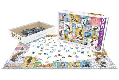 Παζλ 1000 Τεμαχίων - Puzzle “Yoga Cats” Τεχνολογία: Smart-Cut™ - mykarma.gr