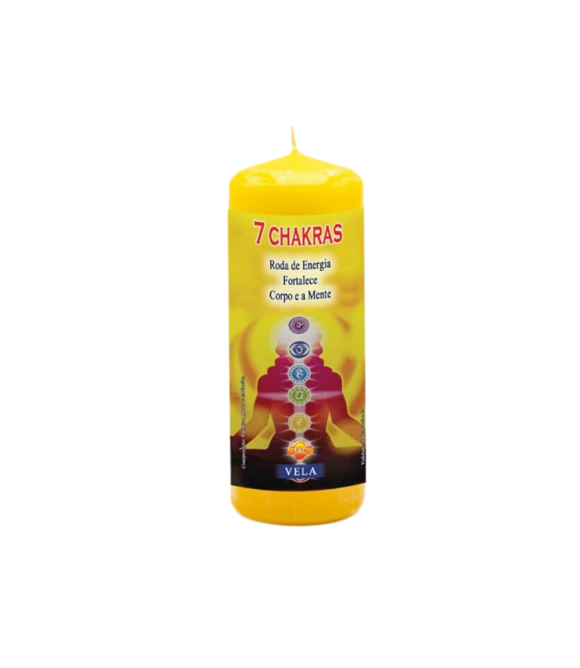Ενεργειακό Κερί “7 Chakras” – Ενίσχυση Σώματος & Νου (5x12 cm)