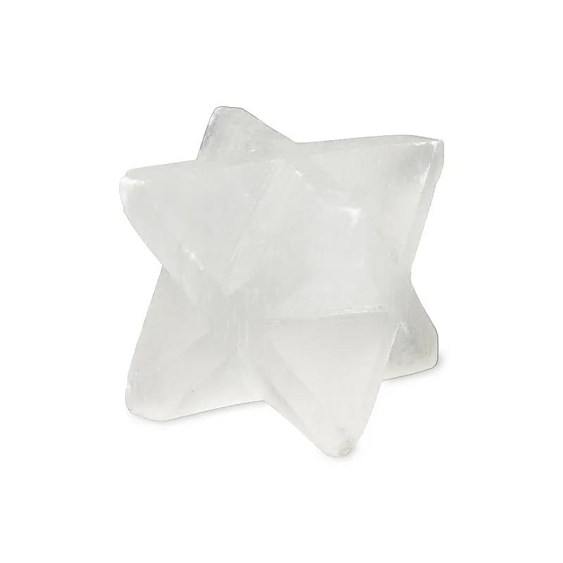 “Merkaba” Σεληνίτης (Selenite) - οκταπλό (2 πυραμίδες) για Ενεργειακή Ευθυγράμμιση Διαστάσεις: 3 εκ Βάρος: 16 γρ - mykarma.gr