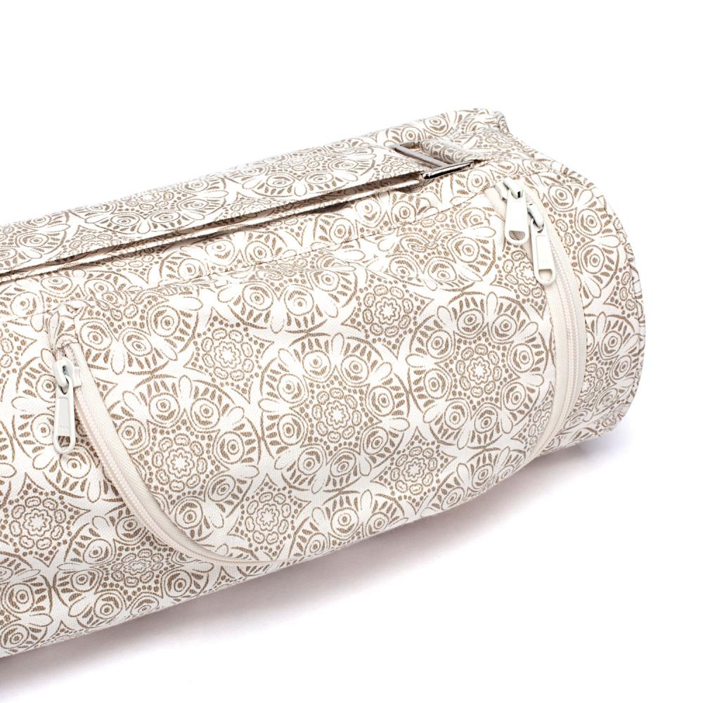 Bodhi Yoga Asana Mat Bag Maharaja - Τσάντα Μεταφοράς για στρώμα - βαμβάκι - “Madurai” ecru  Διαστάσεις 70 cm - mykarma.gr