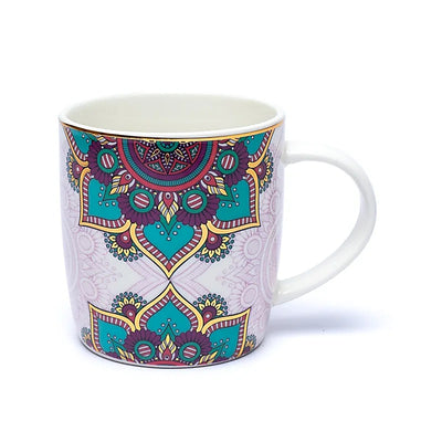 Ενα υπέροχο δώρο! Tea Infuser-Κούπα Mandala Τιρκουάζ Υλικό: Πορσελάνη Περιεκτικότητα: 400ml - mykarma.gr