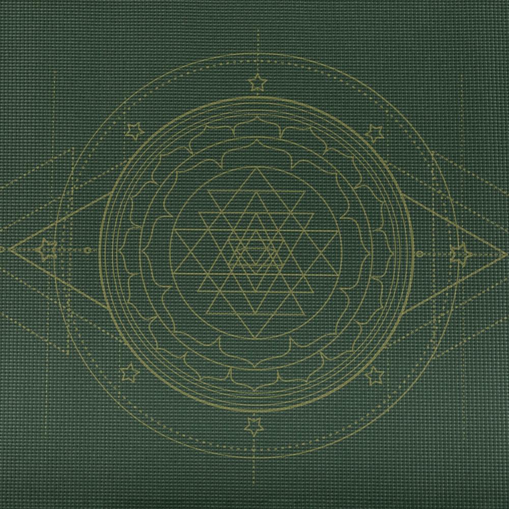 Bodhi στρώμα γιόγκα Leela “Yantralign” - forest green  183 x 60 cm, 4.5 mm  Βάρος: 1,4 kg - mykarma.gr