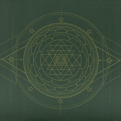 Bodhi στρώμα γιόγκα Leela “Yantralign” - forest green  183 x 60 cm, 4.5 mm  Βάρος: 1,4 kg - mykarma.gr