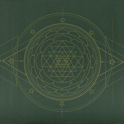 Bodhi στρώμα γιόγκα Leela “Yantralign” - forest green  183 x 60 cm, 4.5 mm  Βάρος: 1,4 kg - mykarma.gr
