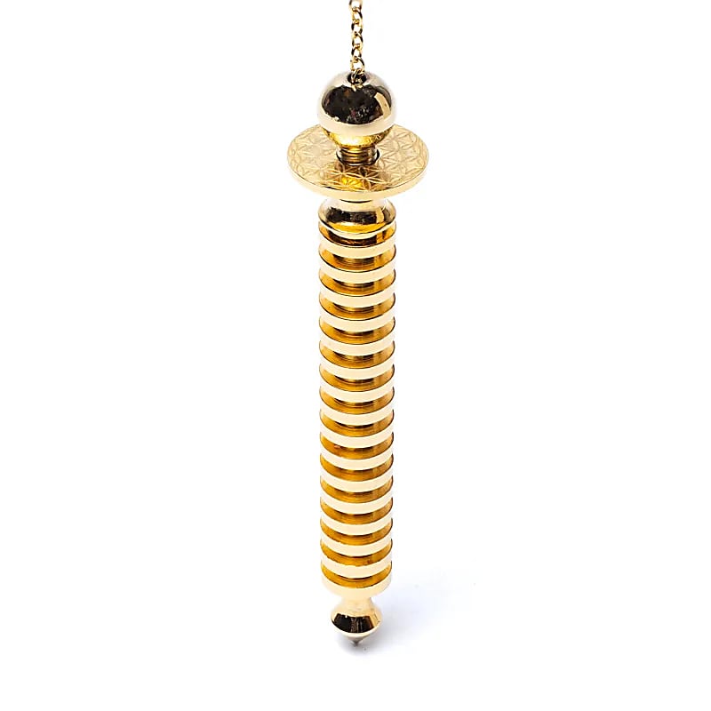Εκκρεμές (Pendulum) “Flower of Life” ορείχαλκου Διαστάσεις: 10,5 cm  60 g - mykarma.gr