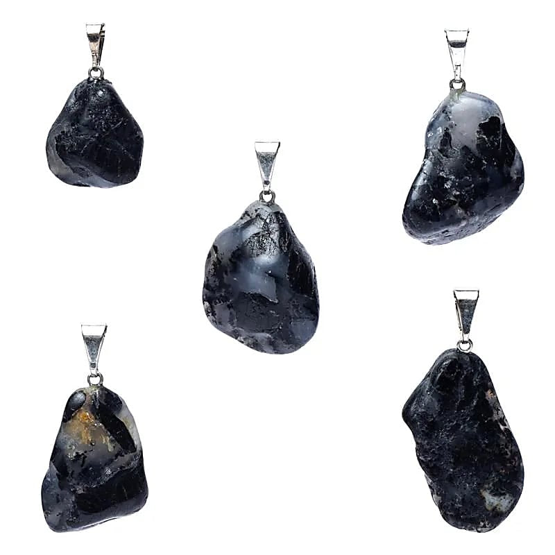 Κρεμαστό Μενταγιόν από Τουρμαλίνη/Χαλαζία (Tourmaline Quartz) Διαστάσεις: 2 εκ (Η συσκευασία περιέχει 1 τεμάχιο) - mykarma.gr