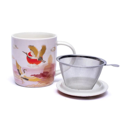 Ενα υπέροχο δώρο! Tea Infuser-Κούπα «Moment of Zen» Υλικό: Πορσελάνη Περιεκτικότητα: 400ml - mykarma.gr