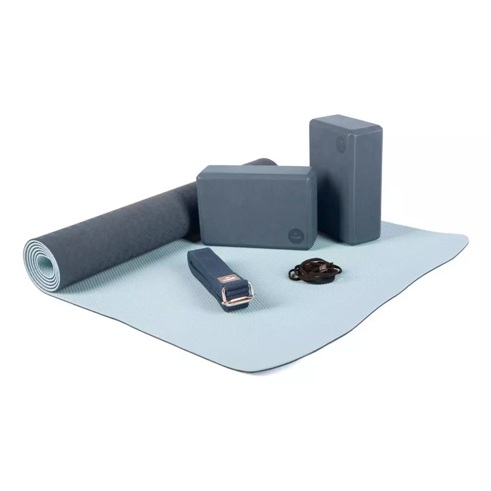 Bodhi Yoga Sets - Yoga Set Flow Blue/Light Blue - Στρώμα 183 x 60 cm 5 mm & 2 Block 22,8 x 15 x 7,6 cm & Ιμάντας 2,5 m x 3,8 cm & Τσάντα Μεταφοράς - mykarma.gr
