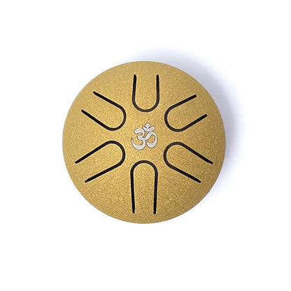 Μικρό Τύμπανο γλώσσας (Mini Tongue Drum) “Hluru” (6 notes A-major) με σφυρί Διαστάσεις: 7,5 cm  120 g - mykarma.gr