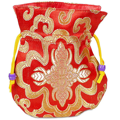 Μωσαϊκό Τσαντάκι/Πουγκί  Lotus κόκκινο με κόκκινο για Mala & κοσμήματα Διαστάσεις: 10 × 14 εκ