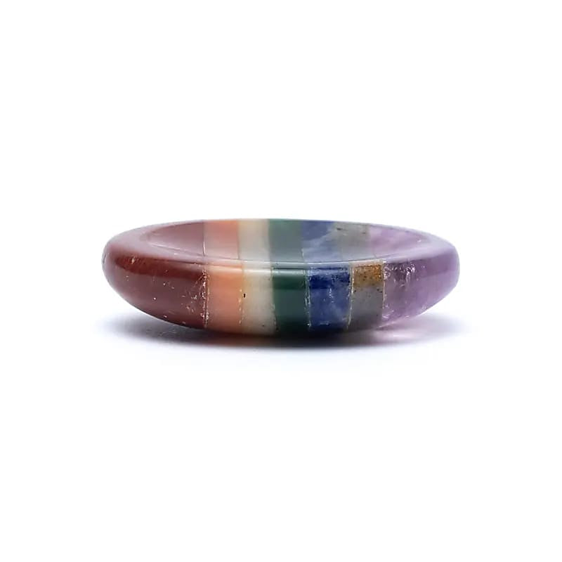 Πέτρα Ανησυχίας (Worry stone) - 7 Chakra Διαστάσεις: ±2.5x4.5 εκ - mykarma.gr