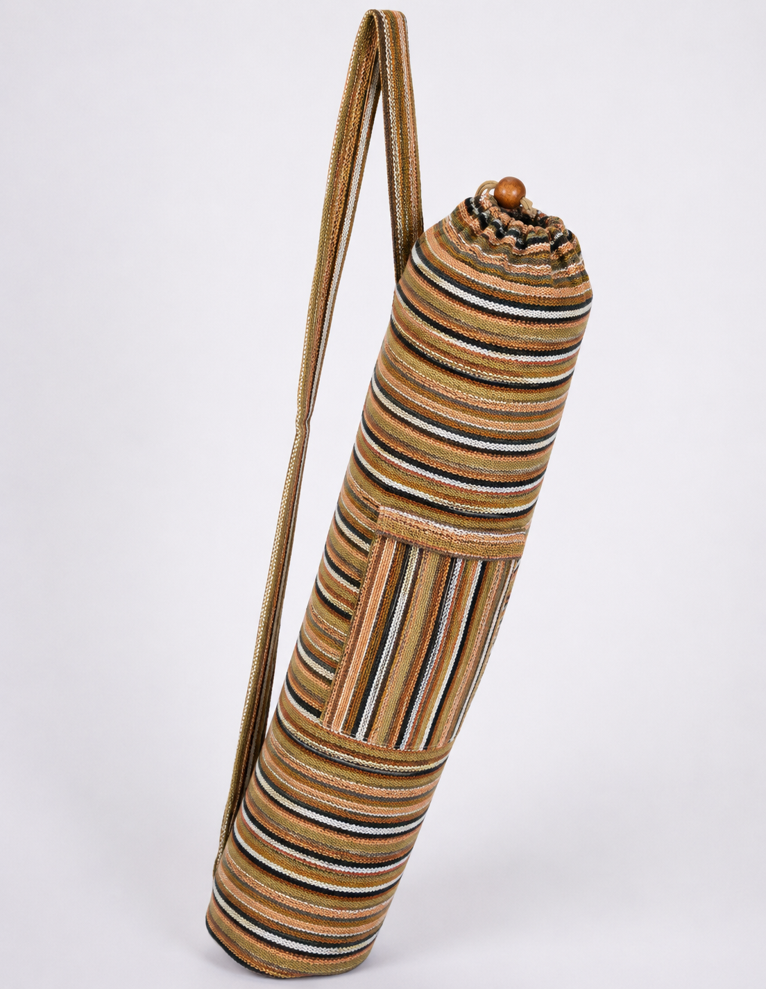 Boho Yoga Mat Bag - Τσάντα Μεταφοράς για στρώμα με πρακτικό κορδόνι - βαμβάκι - ποικιλία χρωμάτων Διαστάσεις: 70x22x12 cm Ø12 cm