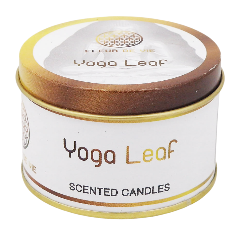 Αρωματικό Κερί “Fleur de Vie – Flower of life Yoga leaf”  για Φυσική Αρμονία & Εσωτερική Ισορροπία 120 g (χρόνος καύσης 12 ώρες) - mykarma.gr