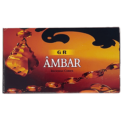 Κώνοι θυμιάματος Amber - Κεχριμπάρι Βάρος: 20 g Περιεχει 10 κώνους + Βάση - mykarma.gr
