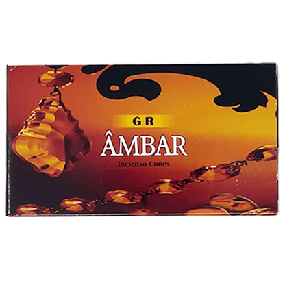 Κώνοι θυμιάματος Amber - Κεχριμπάρι Βάρος: 20 g Περιεχει 10 κώνους + Βάση