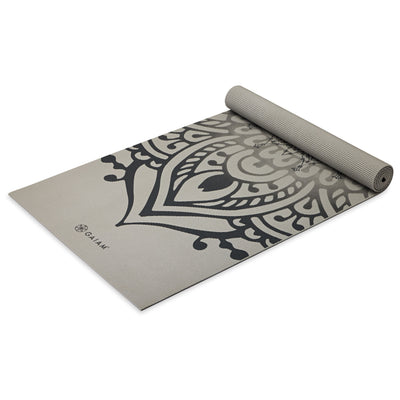 Gaiam Premium Στρώμα Yoga Grey Sundial Layers Διαστάσεις: Μήκος: 173 εκ Πλάτος: 61 εκ Πάχος: 5 mm - mykarma.gr