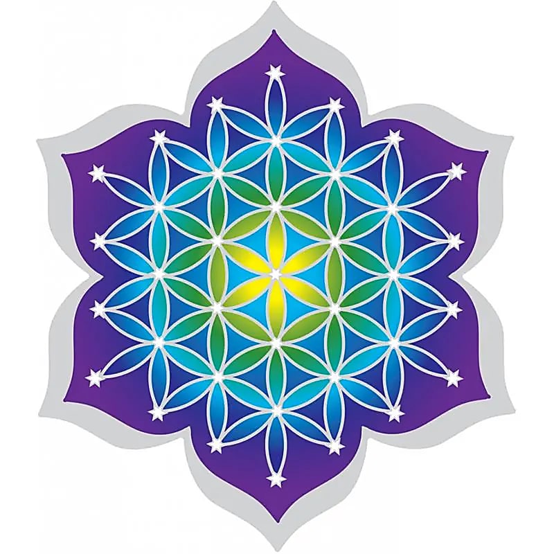 Κρεμαστά τοίχου - Suncatcher Αυτοκόλλητο «Flower of Life» Διαστάσεις: 12εκ - mykarma.gr