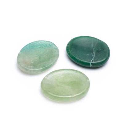 Πέτρα Ανησυχίας (Worry stone) - Πράσινη Αβεντουρινη (Green Aventurine) Διαστάσεις: 3,9 x 3 εκ (Η συσκευασία περιέχει 1 τεμάχιο) - mykarma.gr