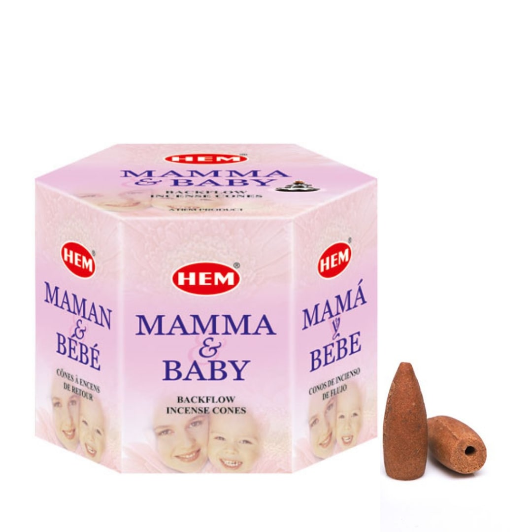 HEM Κώνοι θυμιάματος ανάστροφης ροής HEM Backflow - Mama & Baby - Μάνα & Παιδί Περιέχει 40 κώνους