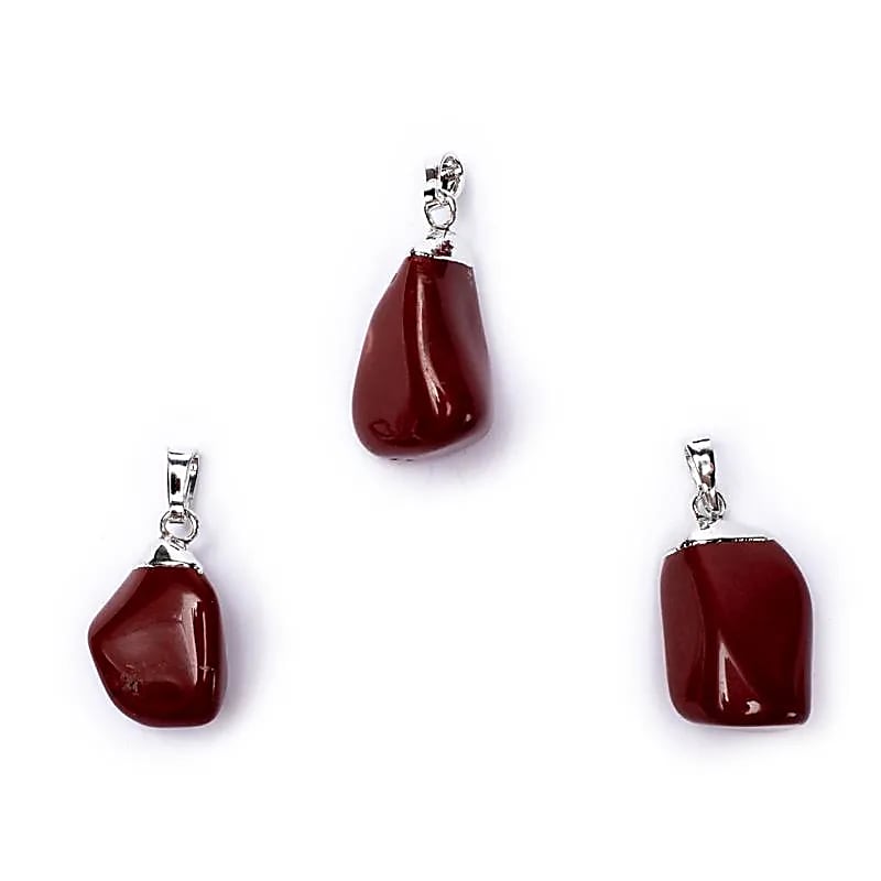 Κρεμαστό Μενταγιόν από Κόκκινο Ίασπι (Red Jasper) Διαστάσεις: 2 εκ (Η συσκευασία περιέχει 1 τεμάχιο) - mykarma.gr