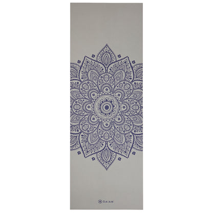 Gaiam Premium Στρώμα Yoga Grey Sundial Flower Διαστάσεις: Μήκος: 173 εκ Πλάτος: 61 εκ Πάχος: 5 mm - mykarma.gr