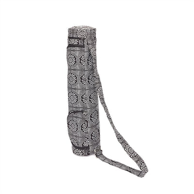 Bodhi Yoga Asana Mat Bag Maharaja - Τσάντα Μεταφοράς για στρώμα “Bandhani” - βαμβάκι - black/white Διαστάσεις 60 cm - mykarma.gr