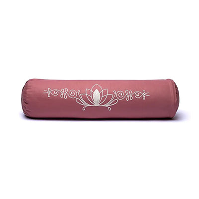 Στρογγυλό μαξιλάρι Bolster - Old Pink Lotus - Οργανικό βαμβάκι με γέμιση φαγόπυρο Διαστάσεις: 60 × 16 εκ  2300 γρ - mykarma.gr
