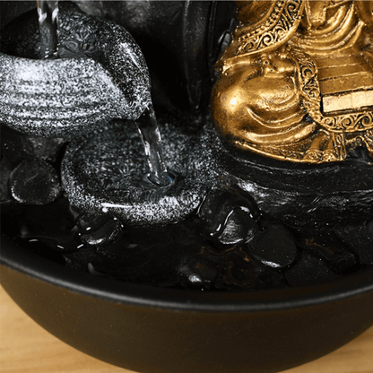 Συντριβάνι «Buddha Praya» με Φωτάκι LED & χρωματική παραλλαγή Διαστάσεις: 20 x 20 x 22 εκ - mykarma.gr
