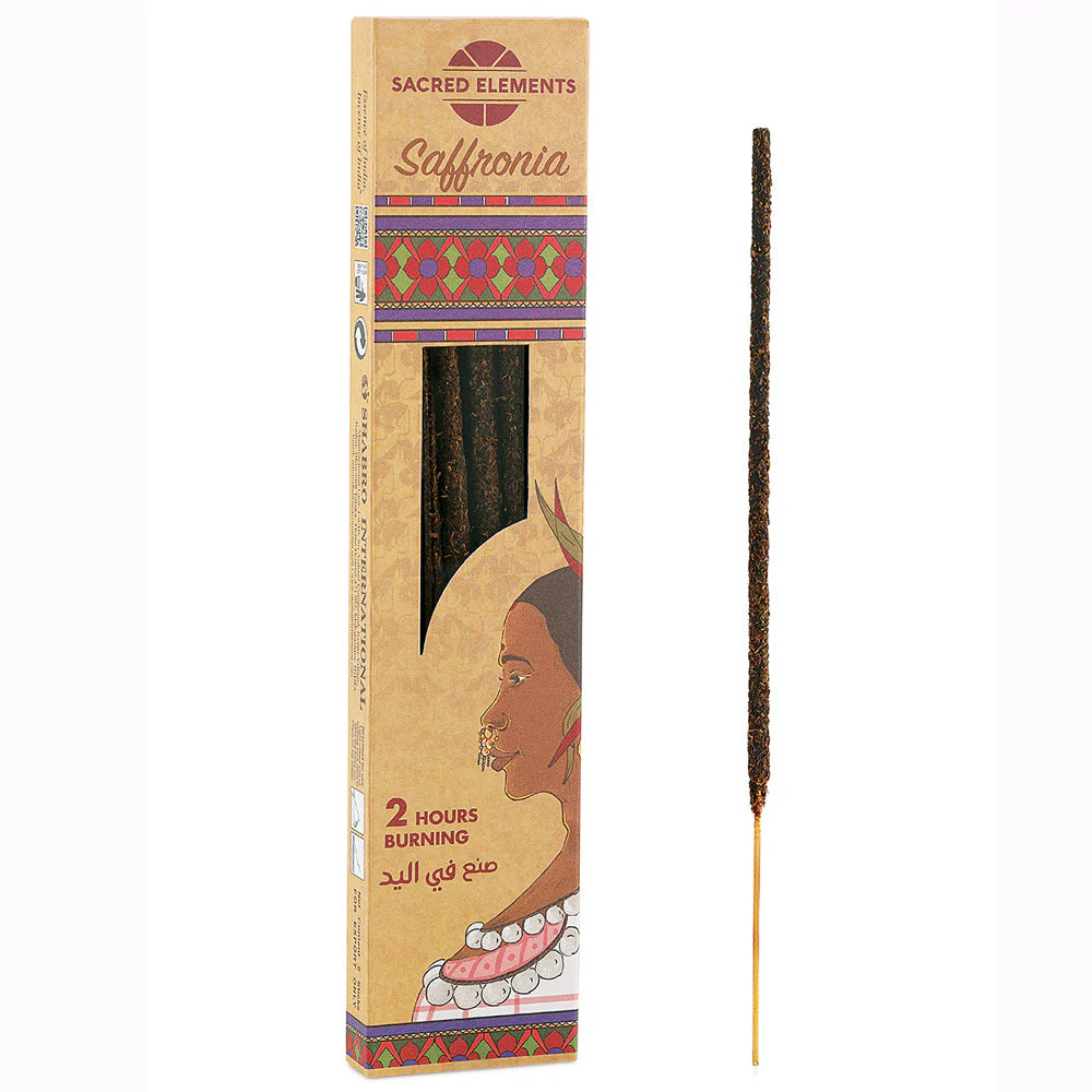 Hem Sacred Elements- Organic Artisanal Αρωματικά Στικ Saffronia  35 g Χρόνος καύσης ανά Στικ ~ 2 ώρες