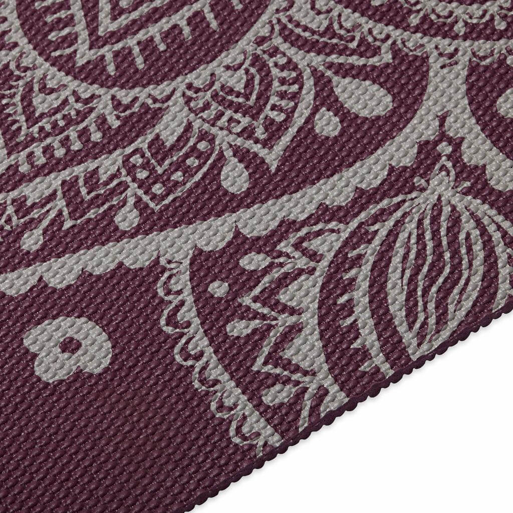 Gaiam Premium Στρώμα Yoga Plum Sundial Flower Διαστάσεις: Μήκος: 173 εκ Πλάτος: 61 εκ Πάχος: 5 mm - mykarma.gr