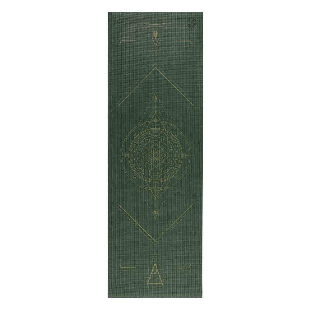 Bodhi στρώμα γιόγκα Leela “Yantralign” - forest green  183 x 60 cm, 4.5 mm  Βάρος: 1,4 kg - mykarma.gr