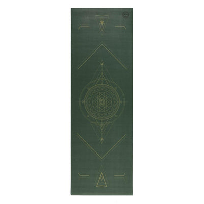 Bodhi στρώμα γιόγκα Leela “Yantralign” - forest green  183 x 60 cm, 4.5 mm  Βάρος: 1,4 kg - mykarma.gr
