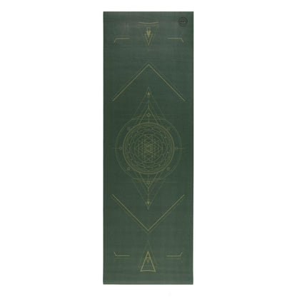 Bodhi στρώμα γιόγκα Leela “Yantralign” - forest green  183 x 60 cm, 4.5 mm  Βάρος: 1,4 kg - mykarma.gr