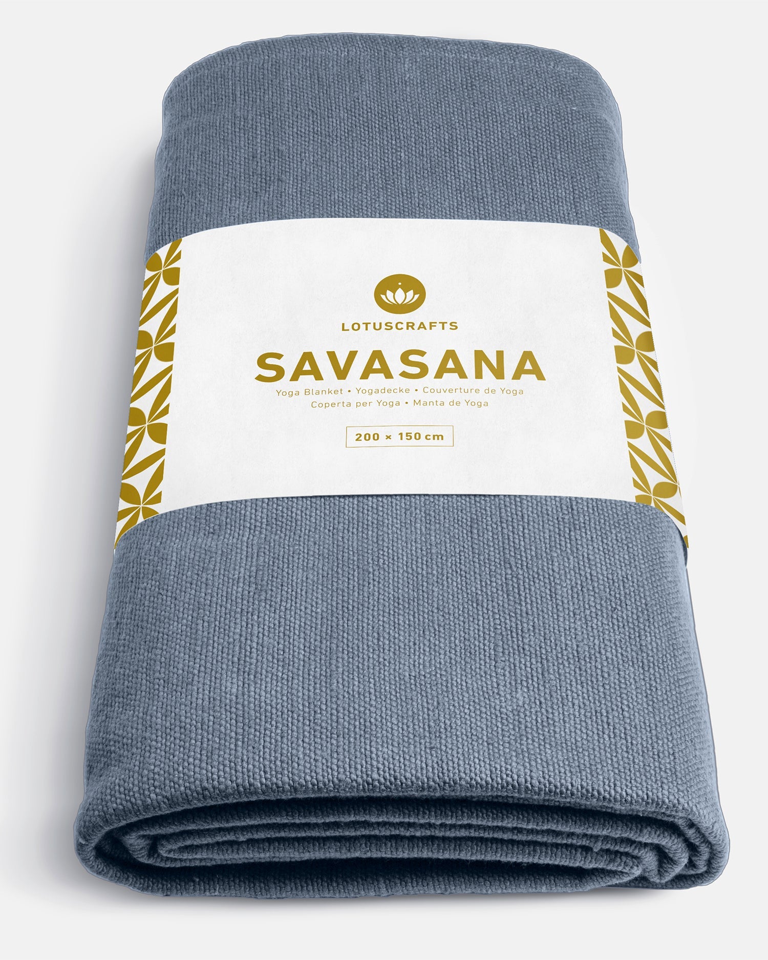 Lotuscrafts - Κουβέρτα Yoga Savasana - Indigo Dust - 100% βαμβάκι (οργανικό) Διαστάσεις: 200 x 150 cm - mykarma.gr